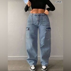 Stylish Blue Cargo Jeans